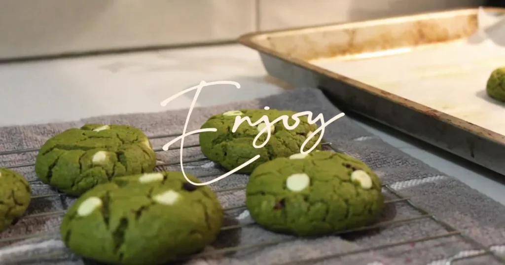 matcha cookies are ready to serve