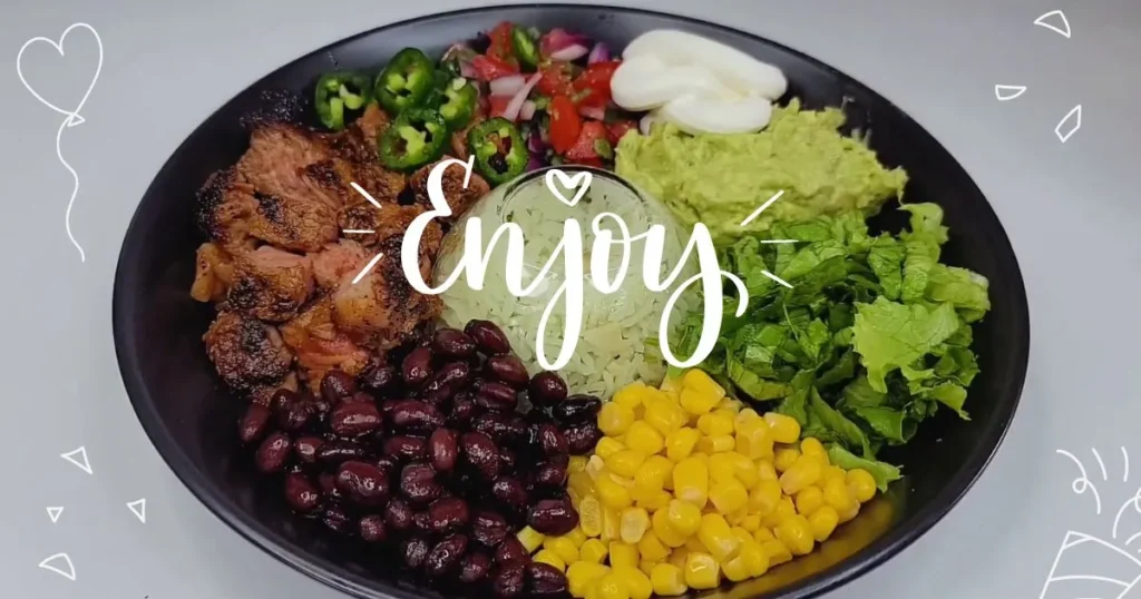 chipotle steak bowl ready to serve