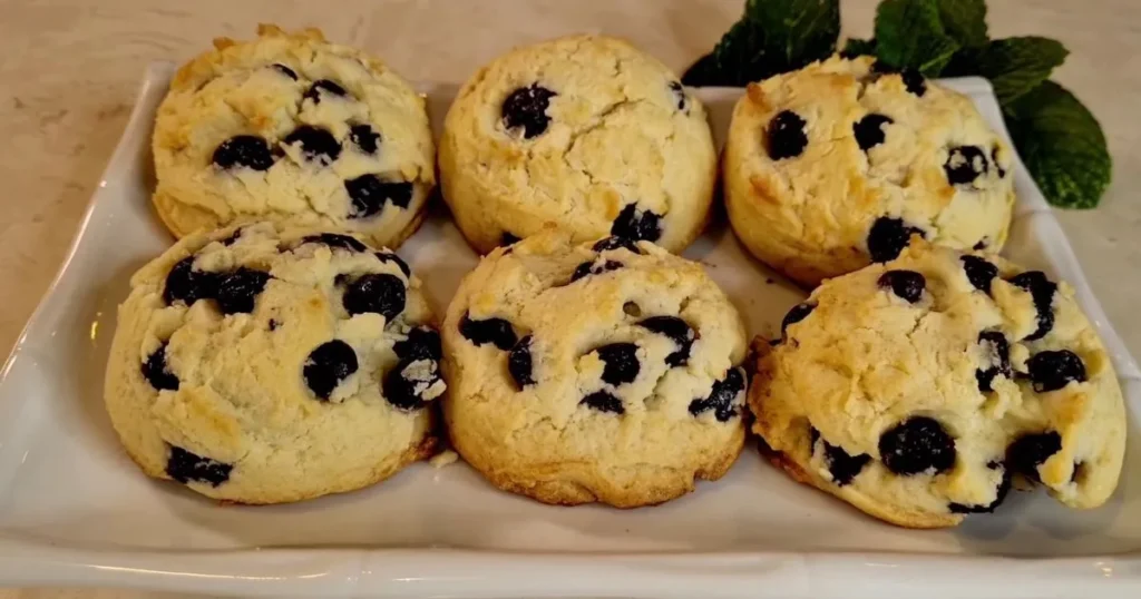 blueberry cookies ready to serve