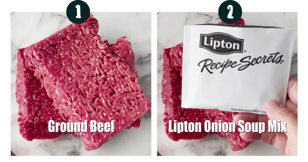 Prepare the Meat Mixture FOR meatloaf recipe lipton onion soup
