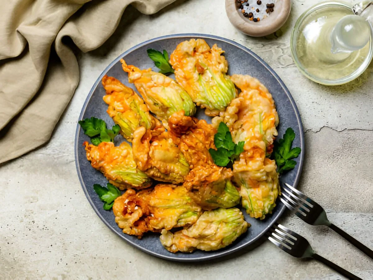 stuffed zucchini flowers