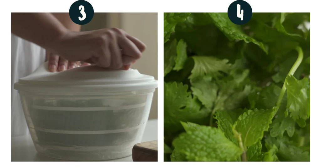 Dry the veggies with a salad spinner or paper towel. This will prevent the salad from going squashy. 