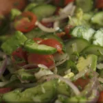 avacado with tomato healthy snack