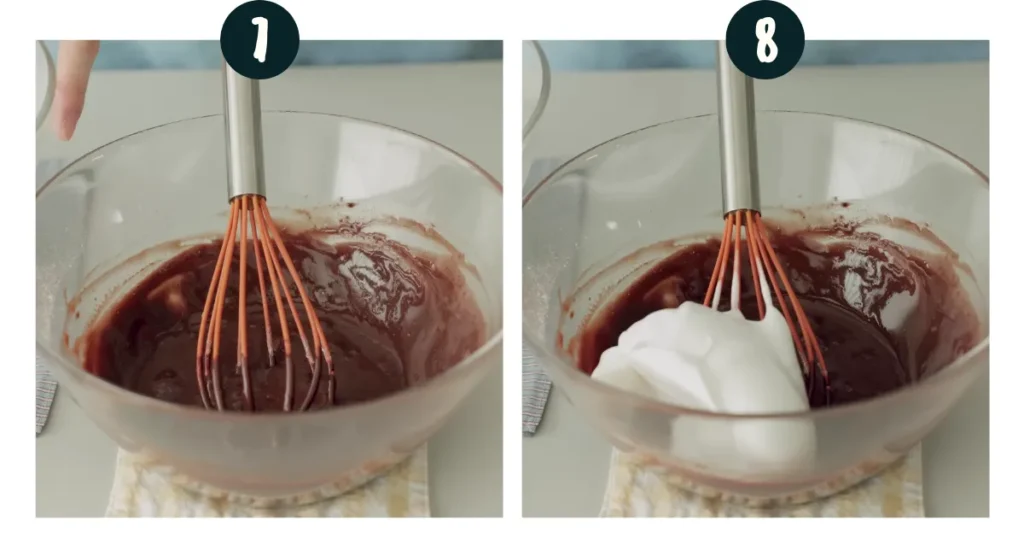 Mix one-third of the meringue into the yolk mixture for ice sandwich recipe