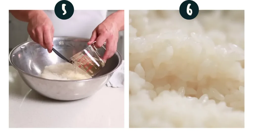 Transform the Cooked Rice into Sushi Rice