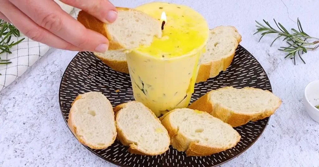 butter candle bread bowl