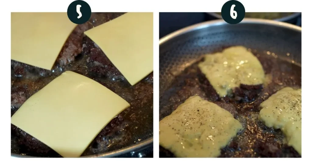 Cook the Patties for making butter smashburgers
