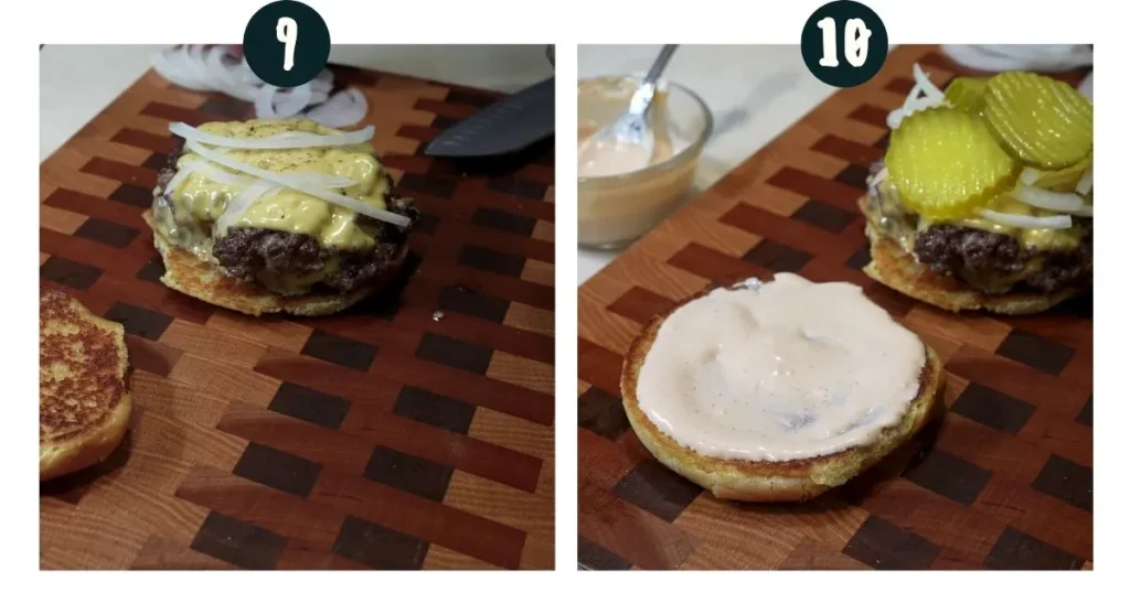 Assemble THE butter on a burger