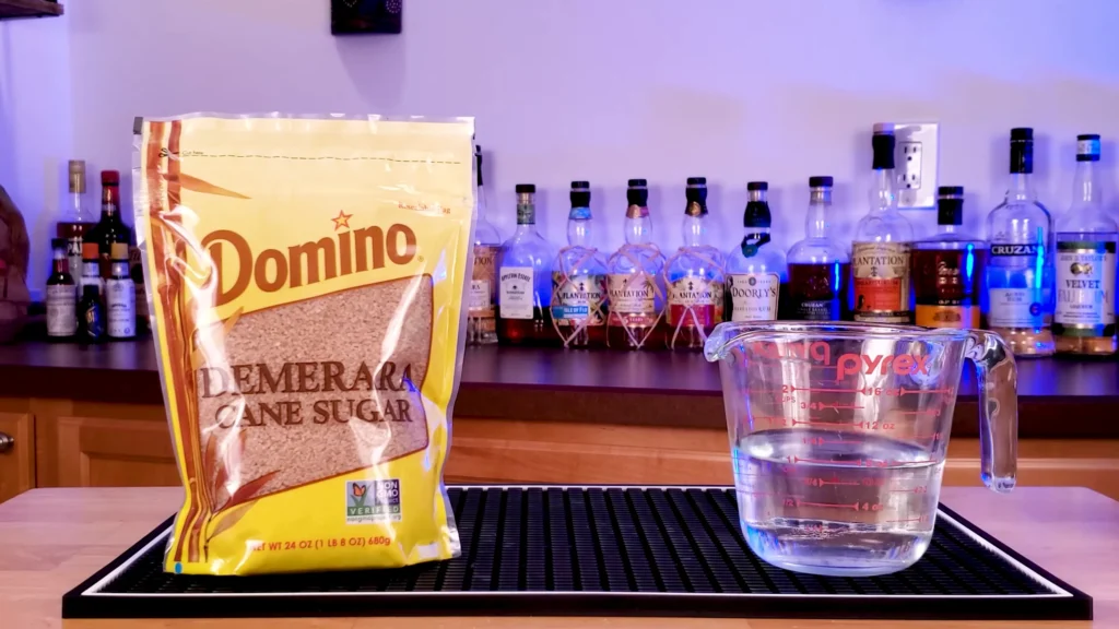Ingredients for demerara syrup