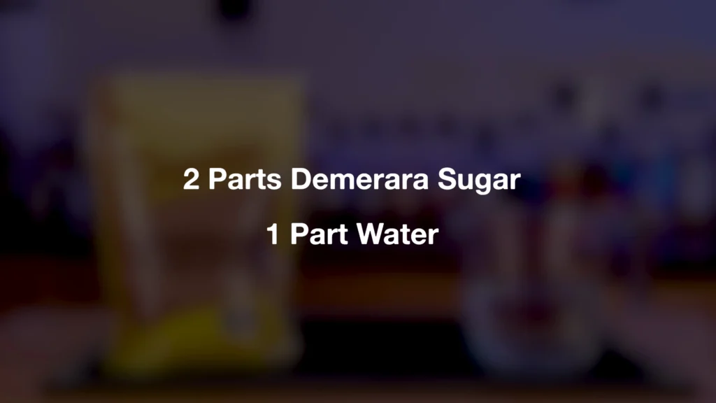 perfect syrup ratio FOR demarara syrup