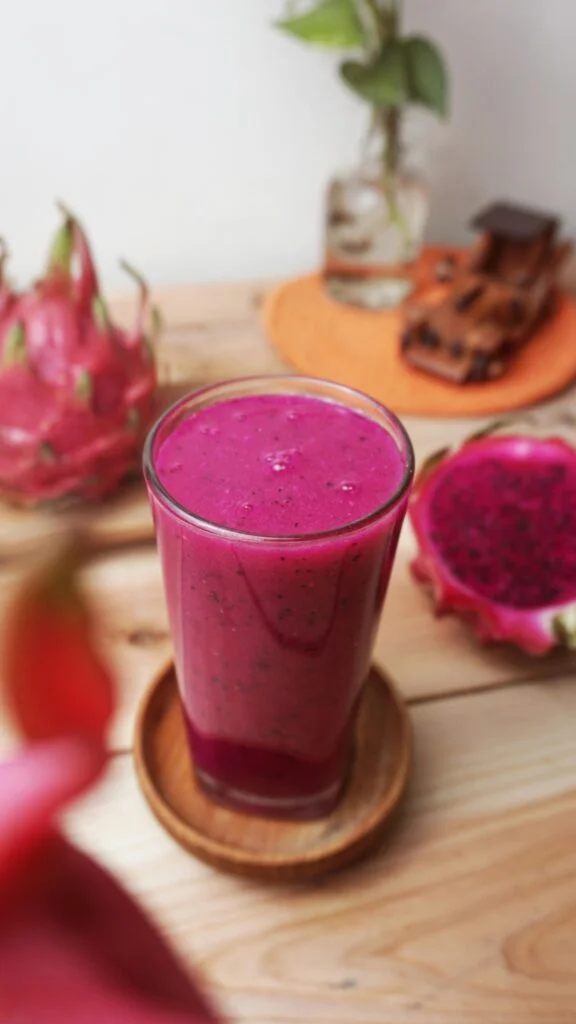 dragon fruit and mango slush