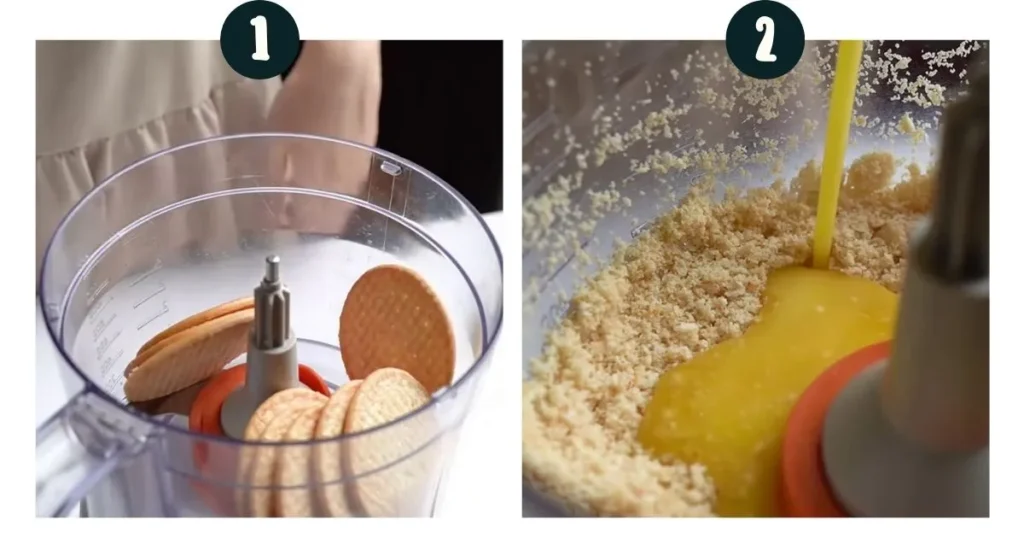 Prepare the crust for making cheesecake coffee recipe