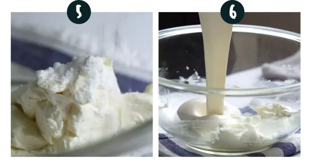 Make the filling cappuccino cheesecake