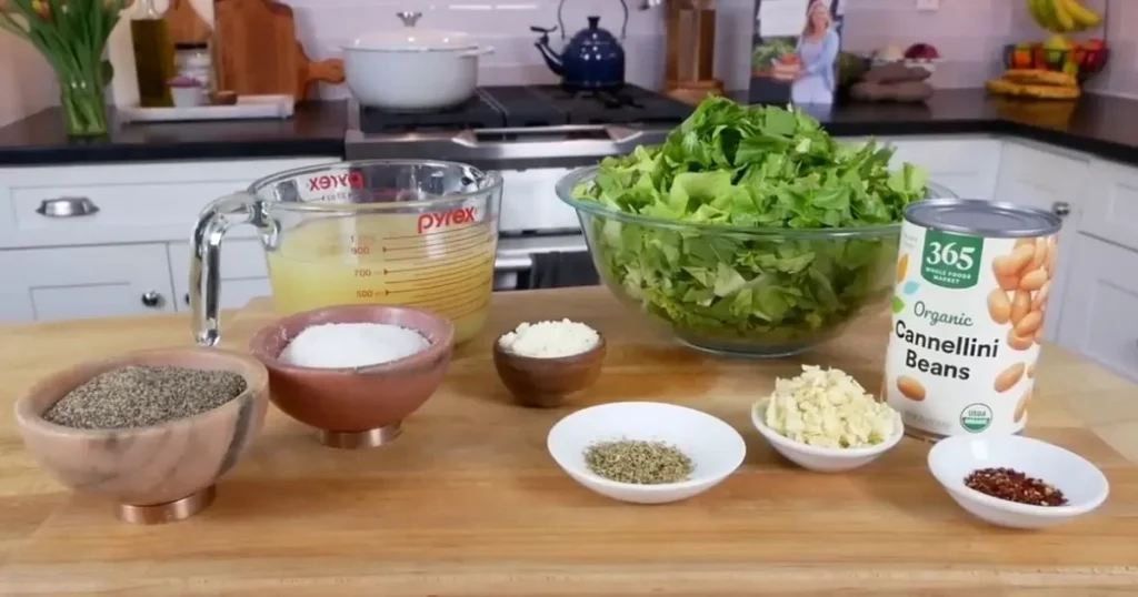 Ingredients for escarole bean soup 
