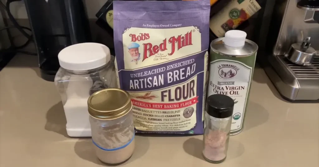Ingredients for king arthur pizza dough
