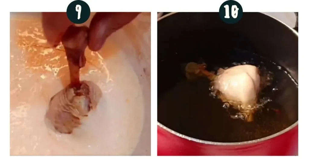 fry lollipop chicken legs