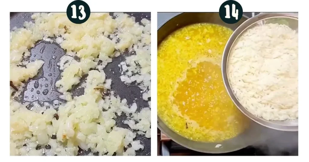Prepare Turmeric Rice lamb recipe 