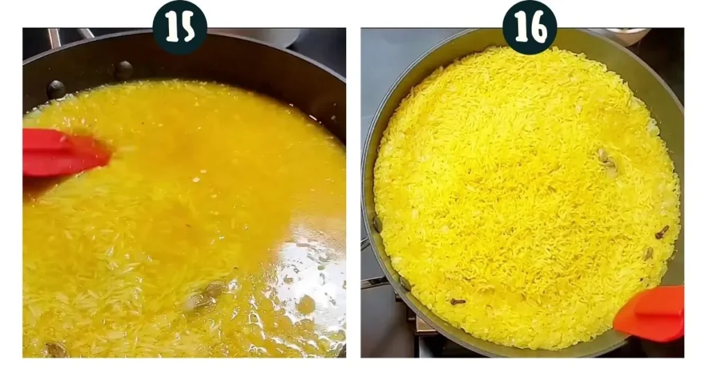 Prepare Turmeric Rice lamb recipe 