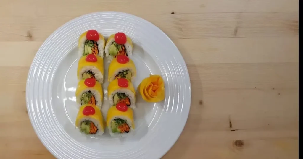 sushi with mango