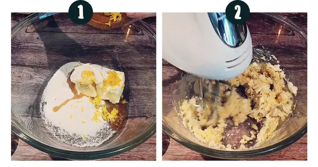 Mix Butter and Sugar FOR ricotta pistachio cake