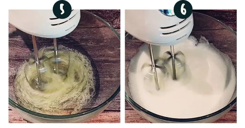 Beat Egg Whites for pistachio ricotta cake recipe