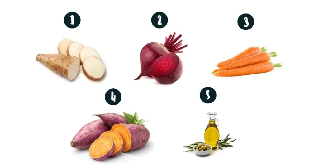 Ingredients for vegan chips