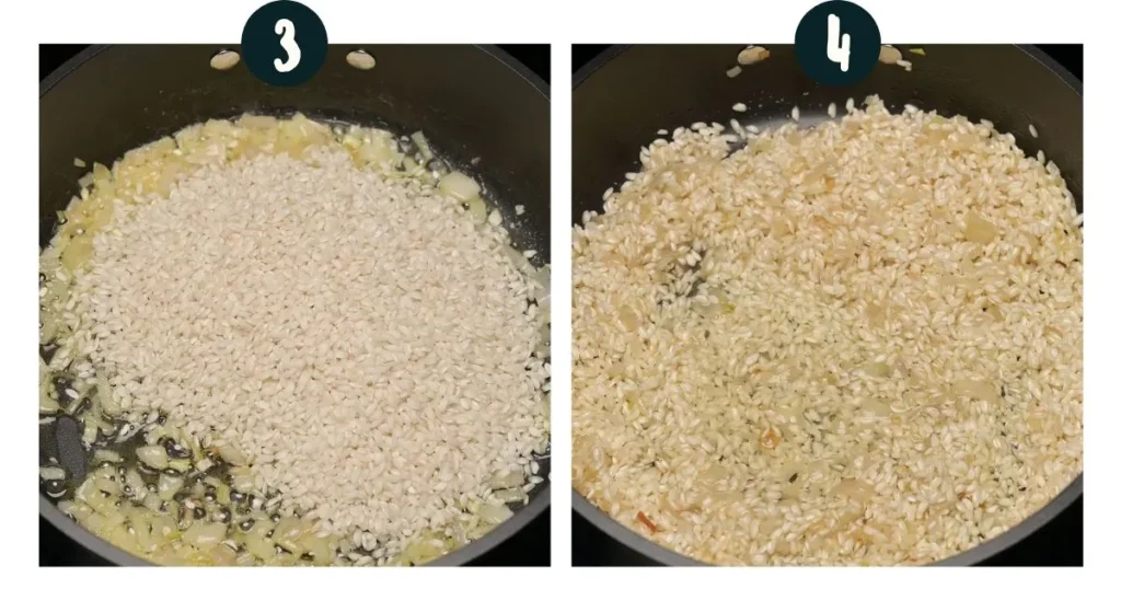Toast the Risotto Rice salmon lemon risotto