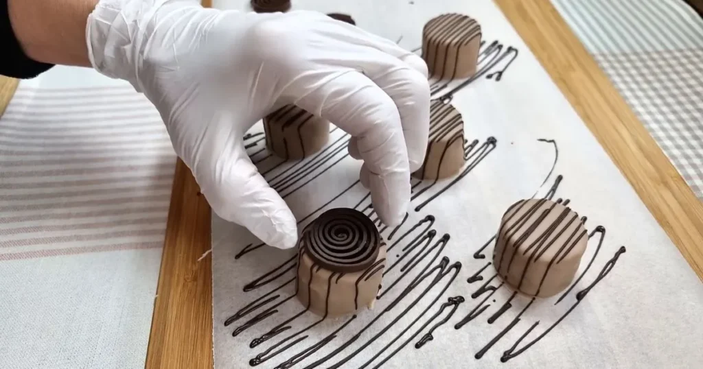 Brown cakes and mini cakes