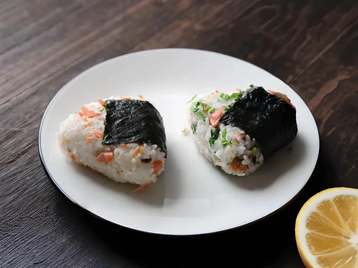 salmon rice balls