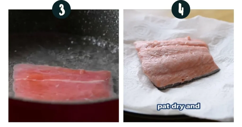 Boil the Seasoned Salmon