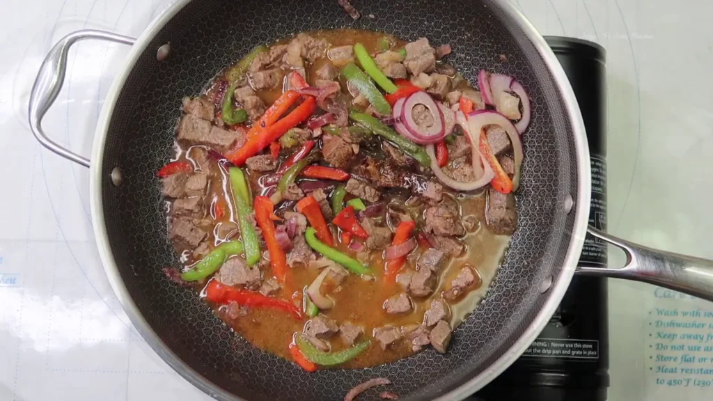 Best Cheesesteak Tortellini For Quick One-Pan Dinner making of Cheesesteak Tortellini