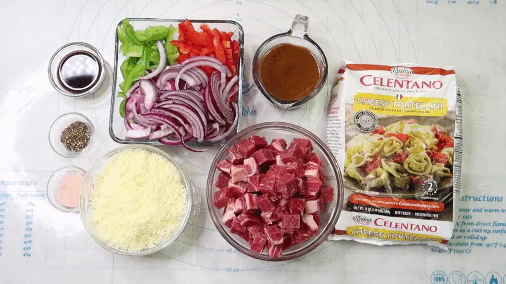 Best Cheesesteak Tortellini For Quick One-Pan Dinner ingredients for making of Cheesesteak Tortellini